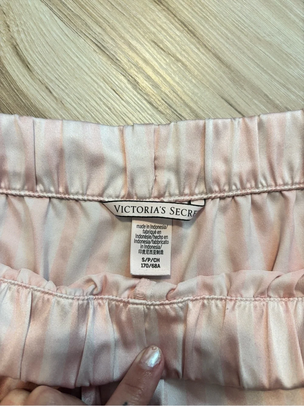 Victoria’s Secret Satin Stripe Cami & Short PJ Set